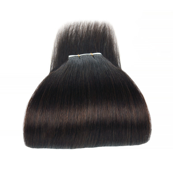 Tape in Hair Extensions #1B Off Black Silky Straight Hair