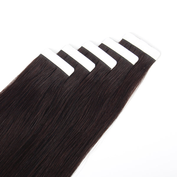 Tape in Hair Extensions #1B Off Black Silky Straight Hair