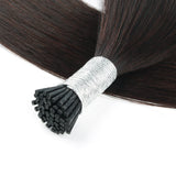 I Tip Hair Extensions #2 Dark Brown Silky Straight Hair