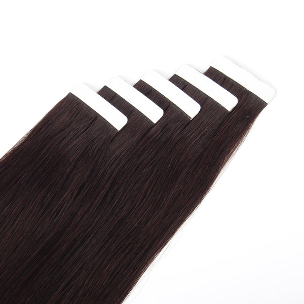 Tape in Hair Extensions #2 Dark Brown Silky Straight Hair