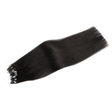 Micro Link Hair Extensions #1B Off Black Silky Straight Hair