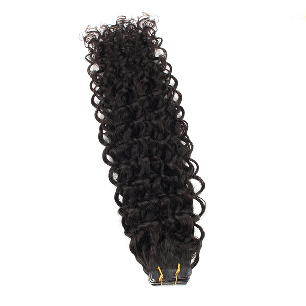 Tape in Hair Extensions #1B Off Black Curly Hair