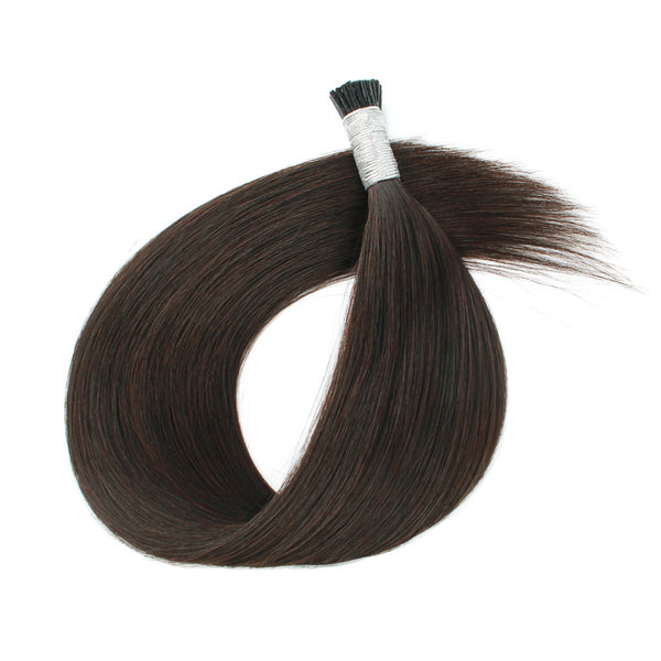 I Tip Hair Extensions #4 Chocolate Brown Silky Straight Hair