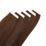 Tape in Hair Extensions #4 Chocolate Brown Silky Straight Hair