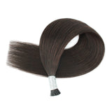 I Tip Hair Extensions #4 Chocolate Brown Silky Straight Hair