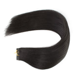 Tape in Hair Extensions #1B Off Black Yaki Straight Hair