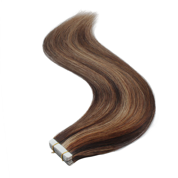 Tape in Hair Extensions Highlights P2/4/6# Silky Straight Hair