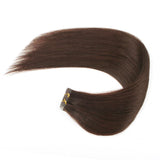 Tape in Hair Extensions #3 Medium Reddish Brown Silky Straight Hair