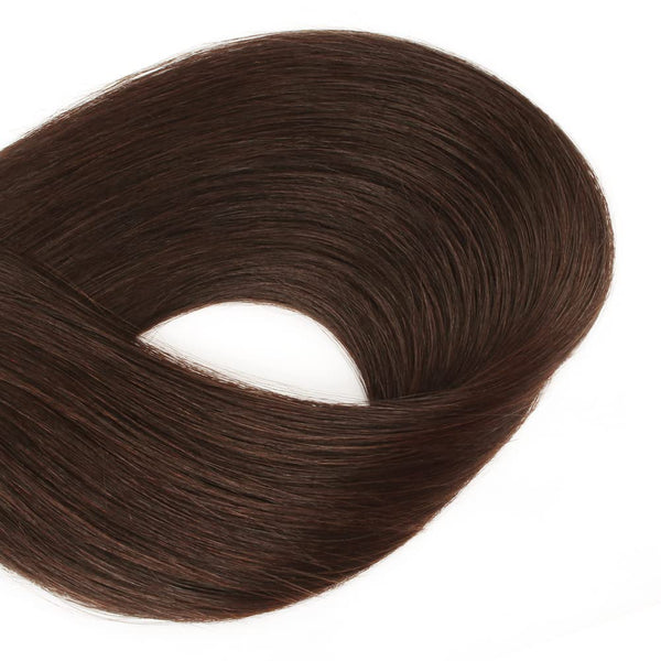 Tape in Hair Extensions #3 Medium Reddish Brown Silky Straight Hair