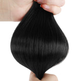 Micro Link Hair Extensions #1 Jet Black Silky Straight Hair