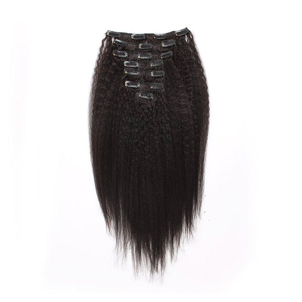 Kinky Straight Clip in Hair Extensions
