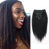 Kinky Straight Clip in Hair Extensions