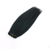 Lovrio Kinky Straight Clip In Hair Extensions Natural Black - lovirohair