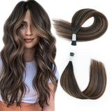 I Tip Hair Extensions Highlights P2/6/2# Silky Straight Hair