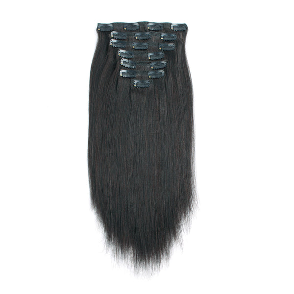 Lovrio Yaki Straight Clip in Human Hair Extensions  YK - lovirohair